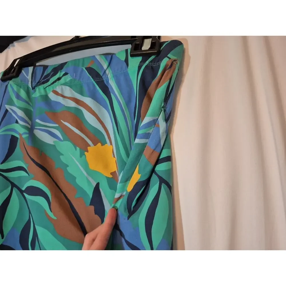 J. McLaughlin Green Blue Tropical Skort XS